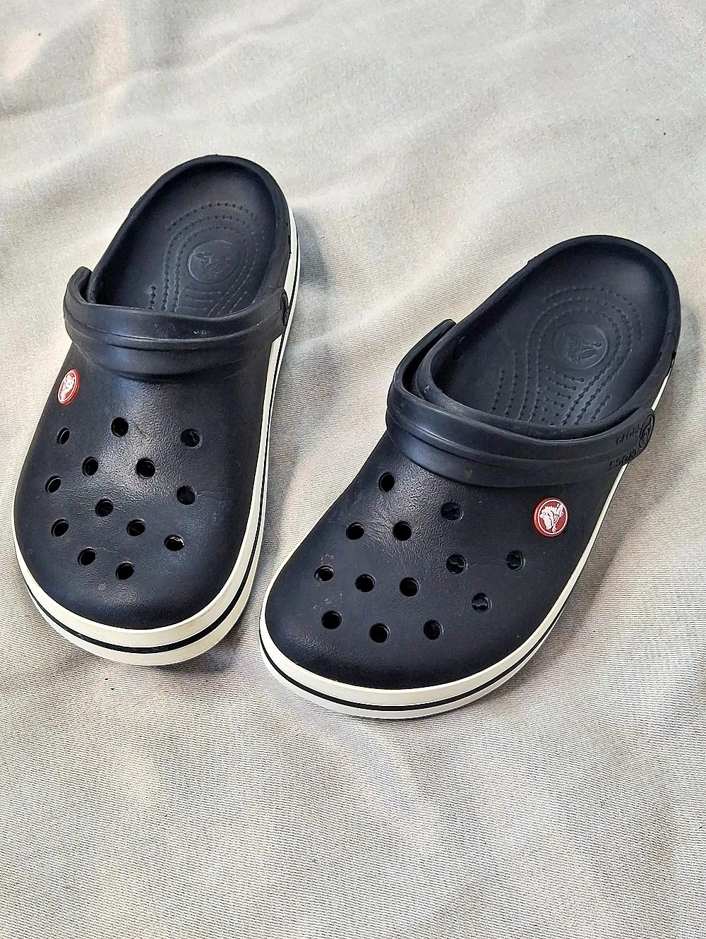 Crocs Crocband Clog Black & White Women's Size 10